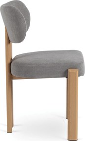 Krzesło Tapicerowane GRENADA Dąb/Szare Nowoczesne