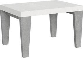 Stół rozkładany 90x130/234 cm Spimbo Mix Blat jesionowy biały - Nogi cementowe