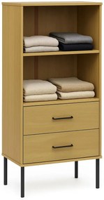 Brązowy regał na ubrania z 2 szufladami B4-W42