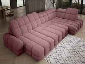 Narożnik TOLLO XL z elektryczną regulacją siedziska Prawostronny w tkaninie promocyjnej BUBBLE 09 WERSAL