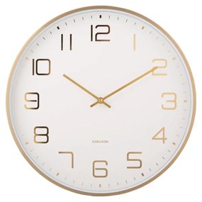 Zegar ścienny Karlsson 5973WH biały, średnica 40cm