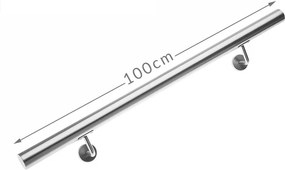 Poręcz ze stali nierdzewnej CHROME, 4,2×100cm, srebrna Monzana