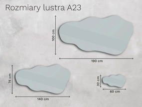 Organiczne lustro LED z oświetleniem A23