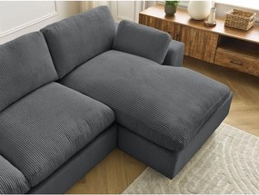 Ciemnoszary sztruksowy narożnik Belair – Bobochic Paris