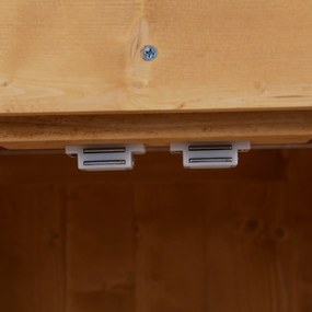 Outsunny szafka narzędziowa ogrodowa z 2 półkami drewno jodłowe naturalne 74x43x88cm | Aosom PL