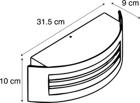 Nowoczesna lampa ścienna ze stali nierdzewnej IP44 - Sapphire Deluxe