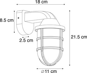 Winylowa lampa ścienna zewnętrzna antyczne złoto IP54 - Joeri