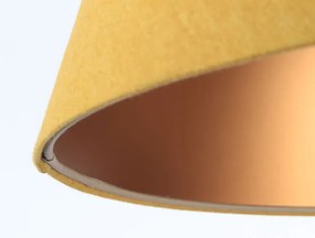 Żółto-miedziana lampa wisząca stożek - T3 S410 N4-E02
