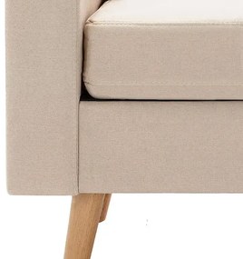 3-osobowa kremowa sofa z podnóżkiem - Muria 4Q
