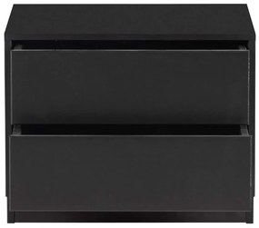 Czarny zestaw pod TV z litego drewna sosnowego 206x40 cm Finca – WOOOD