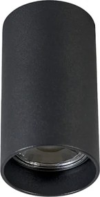 Zestaw 4 nowoczesnych reflektorów natynkowych czarnych 5,5 cm GU10 50 mm - Tuba