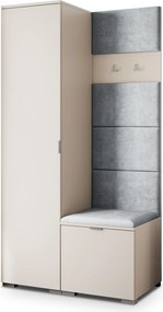 Masseno Garderoba LORI 95/181/51 cm Nowoczesna Szafa do Przedpokoju Kaszmir