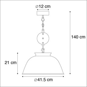 Przemysłowa lampa wisząca rdza - BaxPrzemysłowy Oswietlenie wewnetrzne