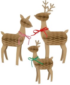 Figurki świąteczne zestaw 3 szt. Reindeer Family – Meri Meri
