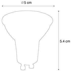 Zestaw 5 Lampa LED GU10 czarna 7W 610 lm 3000K