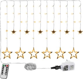 Dekoracja świąteczna - świecące gwiazdki,150LED, ciepła biel