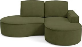 Narożnik MOLLY Prawostronny bez funkcji spania, wolnostojący tkanina CURIO 39 Zielony