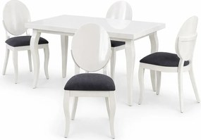 Biały rozkładany stół z 4 krzesłami P5-Z83