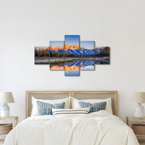 Obraz ośnieżonych szczytów górskich (125x70 cm)
