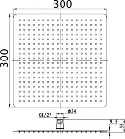 Kwadratowa deszczownica DPG2005
