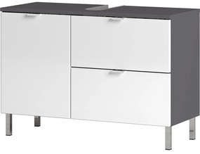 Biało-szara szafka pod umywalkę Germania Mauresa, szer. 80 cm