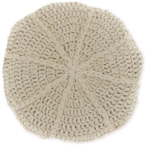 Okrągła poduszka dekoracyjna DORA 45 cm, beżowa