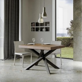 Stół rozkładany 120/224x90 cm Volantis Premium orzech nogi antracytowe