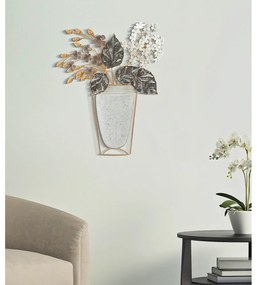 Metalowa dekoracja ścienna 45,5x53 cm Floral – Mauro Ferretti