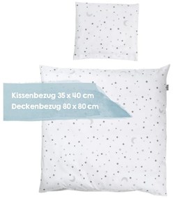 Biała bawełniana pościel dziecięca do łóżeczka 80x80 cm Sternenzauber – Roba
