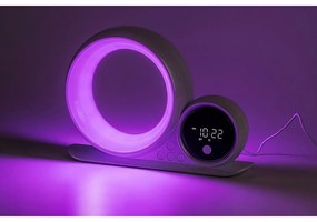 Rabalux 76109 dekoracyjna lampa stołowa Wakeway, z głośnikiem, RGB, zegarem i budzikiem
