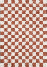 Kremowy/w kolorze terakoty dywan 80x150 cm Grida – ESTE