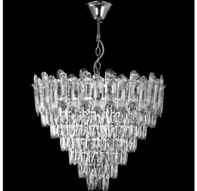 Żyrandol LED na łańcuchu 11xE27/60W/230V + 7xLED/6W śr. 60 cm chrom połysk