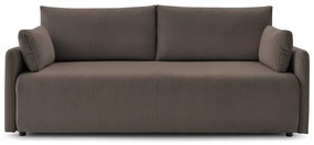 Brązowa sztruksowa rozkładana sofa 211 cm Marcel – Bobochic Paris