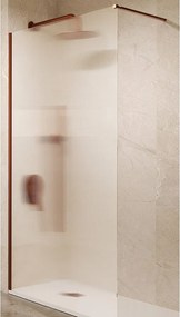 Stały panel prysznicowy Walk In | Szkło hartowane 6 mm, antykamień, Falisty | Wysokość 200 cm | Oro Rosa Cepillado 80cm
