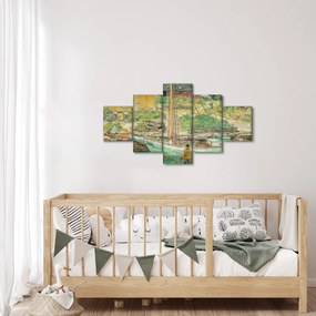 Obraz - Childe Hassam, Oyster Sloop, Cos Cob, reprodukcje (125x70 cm)