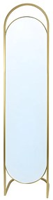 Lustro stojące ZINEB z metalu – wysokość 171 cm – kolor złoty