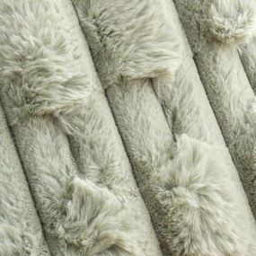 Poduszka dekoracyjna z mikropluszu 50x50 cm Carved Fur – Bianca