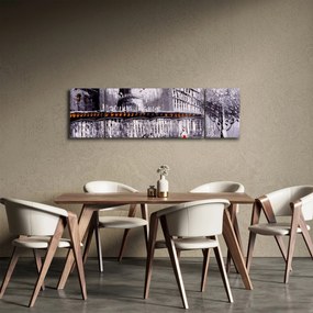 Obraz - Obraz olejny przedstawiający miasto II. (170x50 cm)