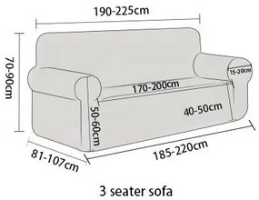 4Home Pokrowiec elastyczny na kanapę Slate, 190 - 230 cm, 190 - 230 cm
