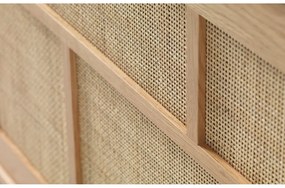 Niska komoda w dekorze dębu z drzwiami przesuwnymi w naturalnym kolorze 180x80 cm Barrali – Unique Furniture