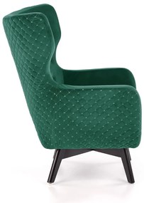 Fotel tapicerowany MARVEL VELVET zielony HALMAR