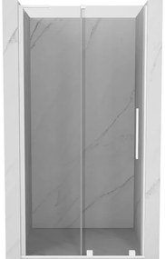 Mexen Velar L drzwi prysznicowe rozsuwane 110 cm, transparent, białe - 871-110-003-01-20