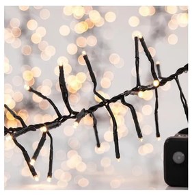 LED zewnętrzny łańcuch świąteczny CLUSTER 588 diod LED/8 funkcji 8,5 m IP44 ciepła biała