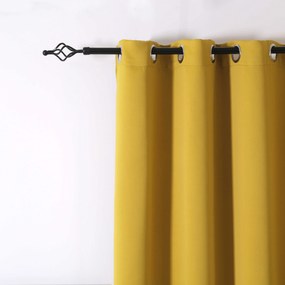 Żółta zasłona OXFORD 140x250 cm Zawieszanie: Taśma z wiązaniami