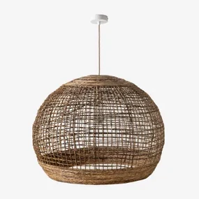 Lampa Sufitowa Udane Naturalny - Biała & Ø80 Cm Udane - Sklum