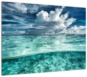 Obraz na szkle - Widok pod poziomem morza (70x50 cm)