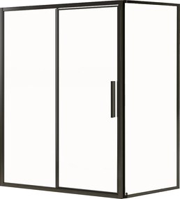 Kabina prysznicowa z drzwiami przesuwnymi w czarnym macie w stylu industrialnym – 140 × 80 × 195 cm – TORONI