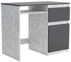 Biurko komputerowe młodzieżowe szkolne 90 cm REMI1 Beton/Antracyt