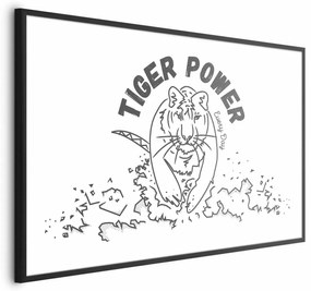 Plakat Tiger power 30x21 cm z ramą czarną bez marginesu ARTGEIST B