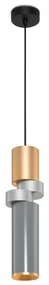 Maytoni MOD303PL-01CFL3 - Żyrandol na lince PALETTE 1xGU10/40W/230V złoty/szary